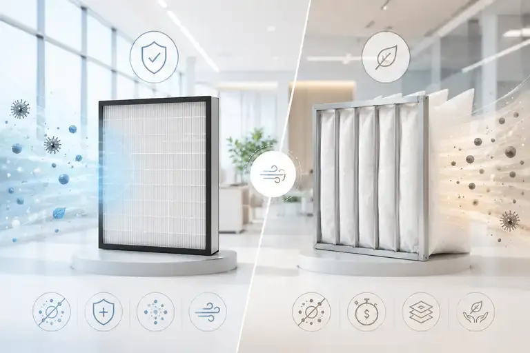 فیلتر کیسه‌ای یا فیلتر HEPA؟ کدام گزینه برای کارخانه‌های صنایع غذایی مناسب‌تر است؟