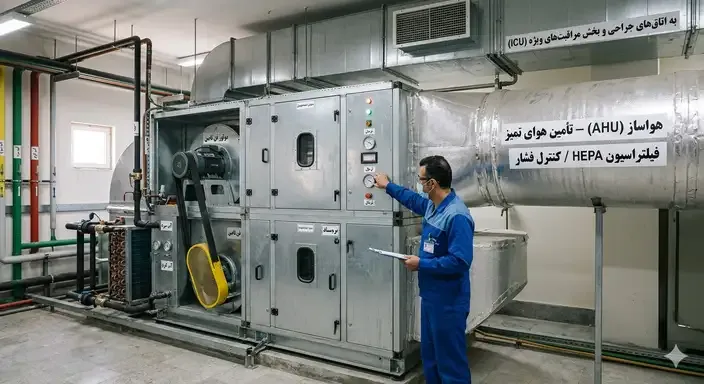 هواساز بیمارستان: قلب پاکیزگی هوا و کنترل محیط در مراکز درمانی